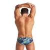 ARENA Men's Earth Texture Brief Swimsuit, Navy/Soft Green Multi, 22 view 3