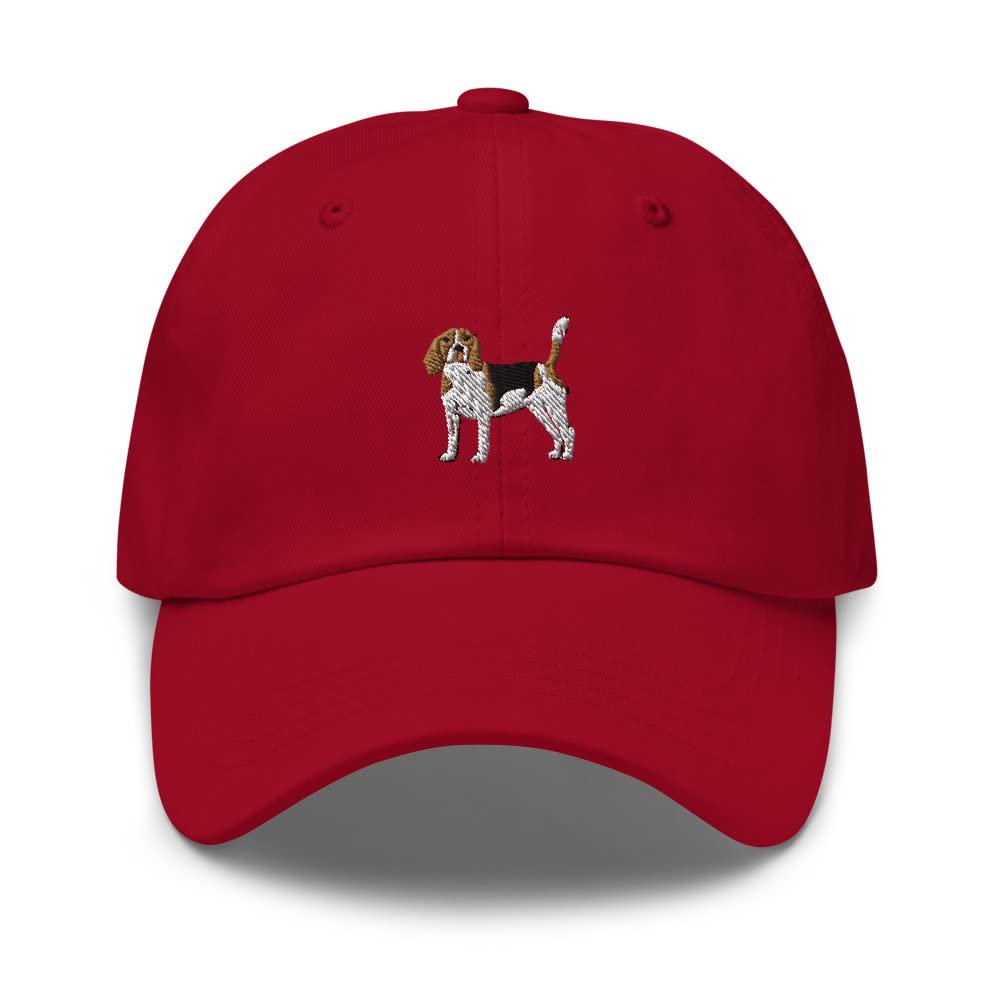 Beagle hat, Embroidered Unisex hat, Beagle Hats for Men, Beagle mom hat, Beagle dad hat, Beagle Gifts. Cranberry