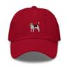 Beagle hat, Embroidered Unisex hat, Beagle Hats for Men, Beagle mom hat, Beagle dad hat, Beagle Gifts. Cranberry view 1