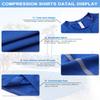 SPVISE Blue Compression Long Sleeve Shirt Men Athletic T-Shirt Workout Tops Gym Undershirts Cool Dry Base Layer Sports Gear view 4