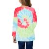 Girls Casual Short Sleeve T Shirts Crewneck Tunic Tops 4-13Y Kids Button Striped Tee Blouses Summer (BM5-Red, 6-7 Years) view 2