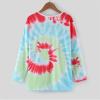 Girls Casual Short Sleeve T Shirts Crewneck Tunic Tops 4-13Y Kids Button Striped Tee Blouses Summer (BM5-Red, 6-7 Years) view 4