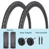 2 Pack 700x23C/25C/28C/35C/38C Bike Tires Plus Bike Inner Tubes Presta Valve 48mm or Schrader Valve 48mm Foldable Replacement Tires for Road Bicycle (700 X 38C 30TPI) view 2