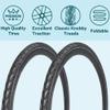 2 Pack 700x23C/25C/28C/35C/38C Bike Tires Plus Bike Inner Tubes Presta Valve 48mm or Schrader Valve 48mm Foldable Replacement Tires for Road Bicycle (700 X 38C 30TPI) view 3
