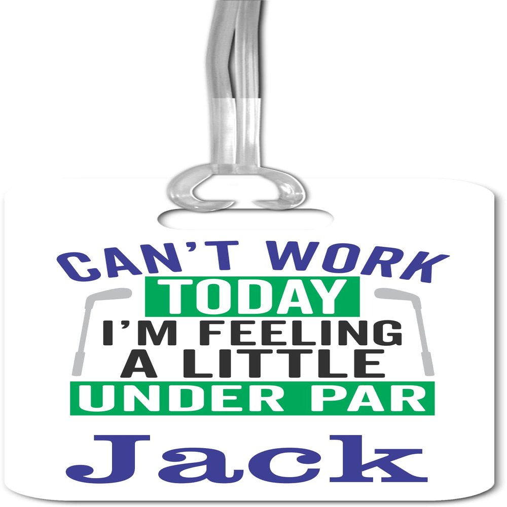 Daisy Lane Golf Gift for Men and Women - Personalized Luggage Name Bag Tag - Funny Golfer Present for Dad (Feeling Under Par)