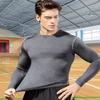 SPVISE Grey Compression Shirt Men, Workout Long Sleeve T-Shirt Tops Spandex Undershirts Cool Sports Gear for Running Yoga Gym view 2