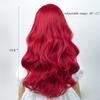 Max Beauty Red Mermaid Wigs, Red Curly Long Hair Daily Wig Heat Resistant Synthetic Fiber for Halloween for Christmas view 3
