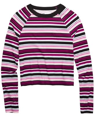 Epic Threads Big Girls Striped Top Dark Purple Size Medium