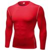 SPVISE Red Compression Shirt Long Sleeve Men Athletic Tops Moisture Wicking Sports Undershirt for Cycling Football Yoga Gym view 1