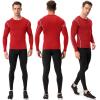SPVISE Red Compression Shirt Long Sleeve Men Athletic Tops Moisture Wicking Sports Undershirt for Cycling Football Yoga Gym view 2