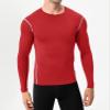 SPVISE Red Compression Shirt Long Sleeve Men Athletic Tops Moisture Wicking Sports Undershirt for Cycling Football Yoga Gym view 3