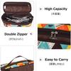 Azarxis Camping Cooking Utensils Organizer Bag Travel Storage Bag Portable Small Stuff Case for Storing Flatware Cutlery Digital Accessories Cosmetics Makeup Brushes (Brown) view 3