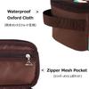 Azarxis Camping Cooking Utensils Organizer Bag Travel Storage Bag Portable Small Stuff Case for Storing Flatware Cutlery Digital Accessories Cosmetics Makeup Brushes (Brown) view 4