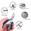 Alloygold Pack of 201pcs Fishing Stainless Steel Split Rings 5 Sizes and Plier Set, Split ring capable of withstanding large tensile force and Fishing Plier Tool Kitblue view 4
