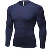 SPVISE Navy Blue Compression Shirt Men Long Sleeve Running T-Shirts Workout Top Dry Fit Sports Base Layer Athletic Undershirt view 1