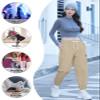 SANGTREE Girls Cargo Pants,Elastic Waist Drawstring Loose Tapered Multi Pockets Cargo Jogger Pants for Girl,Khaki,4-5T = Tag 120 view 4