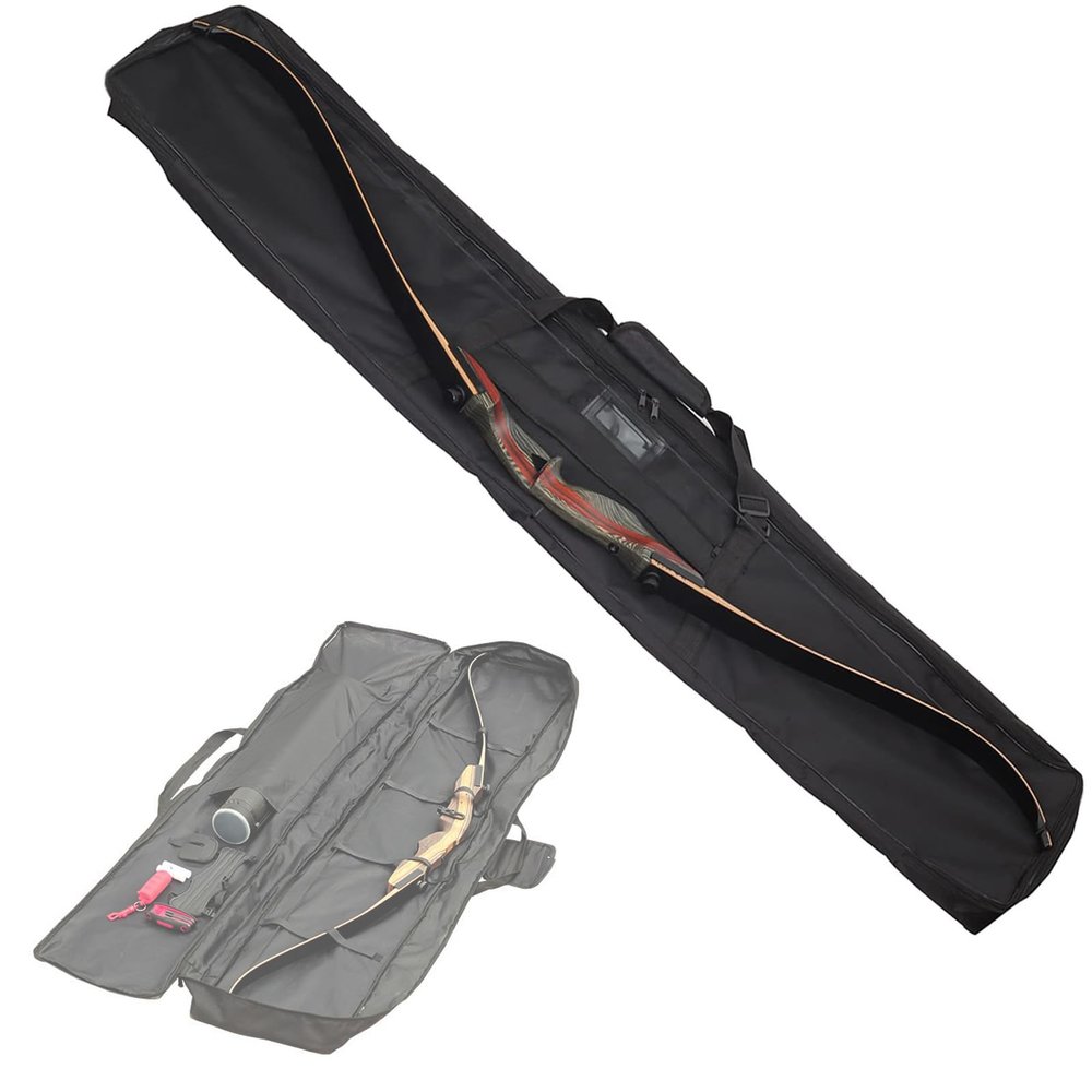 FENJANER Archery Bow Case Recurve Bow Bag Traditional Longbow Bag Lengthen Backpack for Outdoor Shooting Practice (59 inch)