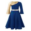 winying Kids Liturgical Praise Dance Dress for Girls Loose Fit Full Length Tunic Dancewear Worship Costume Royal Blue 4 Years view 2