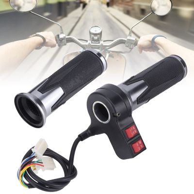 1Pair 3 Speed Gear Throttle Handle Grips, Speed Control Throttle Grip for Electric Bicycle with Forward and Reverse Gear