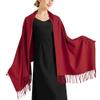 Ciormis Burgundy Pashmina Scarves, Wine Women Warm and Elegant Pashmina Shawls and Wraps for Party(Burgundy) view 4