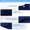 SPVISE Navy Blue Compression Shirt Men Long Sleeve Running T-Shirts Workout Top Dry Fit Sports Base Layer Athletic Undershirt view 4
