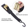 Ayaport Cam Buckle Tie Down Straps 8 feet 3000lbs Break Strength Securing Straps with S Hooks for Motorcycle, Kayak, Car, Truck, Dirt Bike view 3
