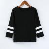 Girls Casual Short Sleeve T Shirts Crewneck Tunic Tops 4-13Y Kids Button Striped Tee Blouses (BM2-Black, 6-7 Years) view 3
