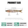 TRUSCEND Swimmax Fishing Lures with BKK Hook Easy Catch: Wiggling, Vibrating, Rattling Gurgling, Heavy-Duty Dyneema Fiber Jointed Swimbaits for Bass, Trout, Walleye, CrappieIdeal for Family Fishing view 2