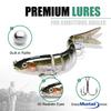 TRUSCEND Swimmax Fishing Lures with BKK Hook Easy Catch: Wiggling, Vibrating, Rattling Gurgling, Heavy-Duty Dyneema Fiber Jointed Swimbaits for Bass, Trout, Walleye, CrappieIdeal for Family Fishing view 3