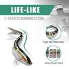 TRUSCEND Swimmax Fishing Lures with BKK Hook Easy Catch: Wiggling, Vibrating, Rattling Gurgling, Heavy-Duty Dyneema Fiber Jointed Swimbaits for Bass, Trout, Walleye, CrappieIdeal for Family Fishing view 4