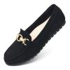 Cvistpieo Loafers for Women Casual Moccasins Women's Comfortable & Lightweight Penny Loafers Slip On Flat Shoes Suede Black Size 5.5 view 1