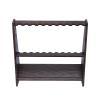 CNCEST 10-Hole Billiard Cue Rack, Multifunctional Wood Pool Stick Stand Holder Cue Holder Floor Standing Pool Cue Rack for Fishing Rods/Golf Club, 7.87"x23.62"x22.44", Hole Diameter: 3.5cm/1.38inch view 4