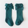 Baby Kids Socks Stockings Girls Toddler Length Mid-Calf Knee-High Solid Sock Princess Cable Knit (Green, 18-36 Months) view 2