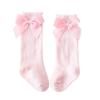 Baby Kids Socks Stockings Girls Toddler Length Mid-Calf Knee-High Solid Sock Princess Cable Knit (Pink, 6-18 Months) view 1