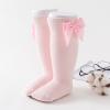 Baby Kids Socks Stockings Girls Toddler Length Mid-Calf Knee-High Solid Sock Princess Cable Knit (Pink, 6-18 Months) view 3