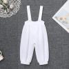 Baby Boys Baptism Christening Outfit Bowtie Romper Waistcoat Shorts Pants Wedding Party Formal Ring Bearer Tuxedo Suit for Cake Smash Photo Shoot Gentleman White Dress Suit All White - Long 6-9 Months view 4