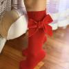 Length Knee-High Kids Toddler Baby Girls Princess Socks Mid-Calf Stockings Solid Sock Infant Girls (Red, 18-36 Months) view 3