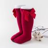 Baby Kids Socks Stockings Girls Toddler Length Mid-Calf Knee-High Solid Sock Princess Cable Knit (Wine, 6-18 Months) view 3