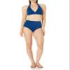 Amazon Essentials Women's High Waist Swim Bottom (Available in Plus Size), Deep Blue, 5X view 4
