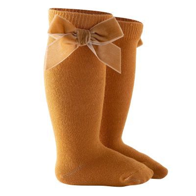 Length Knee-High Kids Toddler Baby Girls Princess Socks Mid-Calf Stockings Solid Sock Infant (Yellow, 18-36 Months)