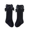 Baby Kids Socks Stockings Girls Toddler Length Mid-Calf Knee-High Solid Sock Princess Cable Knit (Black, 6-18 Months) view 1