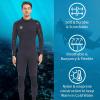 Men Wetsuit Neoprene Wet Suit - 3mm Thermal Scuba Gear Back Zip Ultra Stretch Black Swimsuit Long Sleeve Full Body Warm Women Diving Suits for Snorkeling Swimming Outdoor Water Sports Diver S view 2