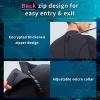 Men Wetsuit Neoprene Wet Suit - 3mm Thermal Scuba Gear Back Zip Ultra Stretch Black Swimsuit Long Sleeve Full Body Warm Women Diving Suits for Snorkeling Swimming Outdoor Water Sports Diver S view 4