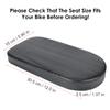 Bicycle Manned Cushion, Black PU Bike Rear Saddle Mountain Bike Back Shelf Seat Cushion Wide Soft Pad Bicycle Accessory for School Sports Trail Riding view 2