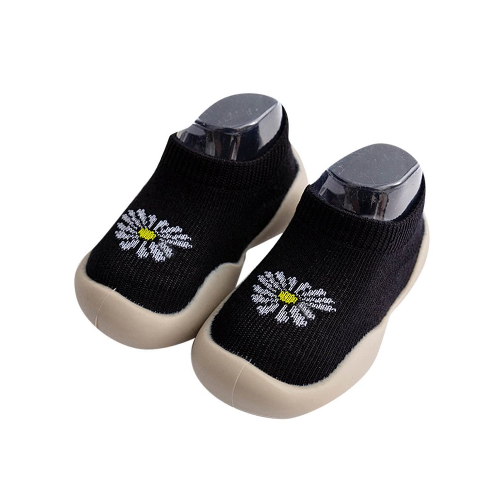 SZZY Infant Boys Girls Animal Cartoon Socks Shoes Toddler Fleece WarmThe Floor Socks Non Slip Girl (Black, 12-18 Months)