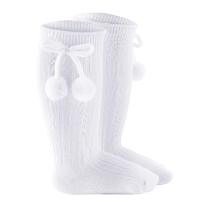 Kids Toddler Baby Princess Solid Girls Socks Stockings Length Mid-Calf Sock Knee-High Baby Care (White, 12-24 Months)