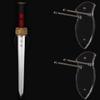 WANLIAN Sword Cards Sword Stand Wall Mounted Sword Wall Card Acrylic Sword Wall Display Card Shield Sword Stand with Hardware (2 pieces transparent) view 2