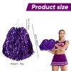 Chivao 24 Pcs Cheerleading Pom Poms, Metallic Foil Handle Cheer Squad Team Spirited Fun for Party, Sports Dance Cheer, 30 Grams Weight Each(Purple) view 2