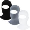 EBOOT Knitted Full Face Cover Knit Winter Ski Balaclava Ski Mask Beanie One Hole Headwear (Black Gray White,3 Pcs) view 1