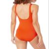 Amazon Essentials Women's One-Piece Coverage Swimsuit (Available in Plus Size), Orange, Medium view 3